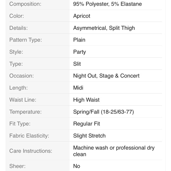 SHEIN Asymmetrical Sparkly Tan Skirt - Picture 3 of 10